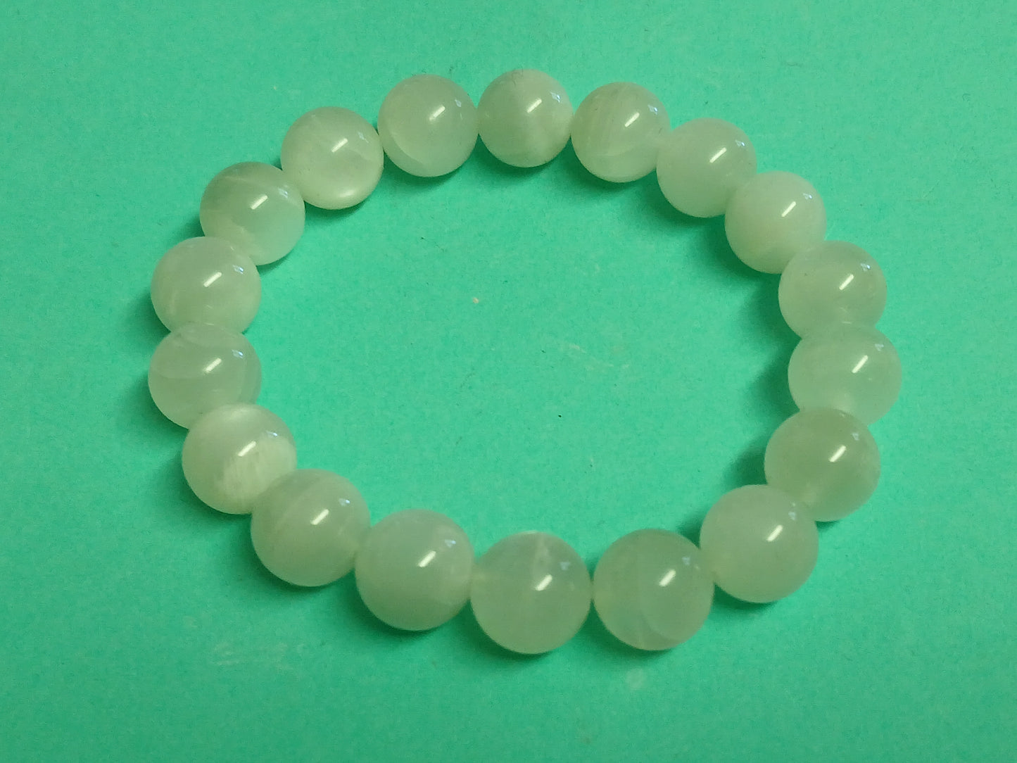 Bracelet pierre de lune blanche (adulaire)